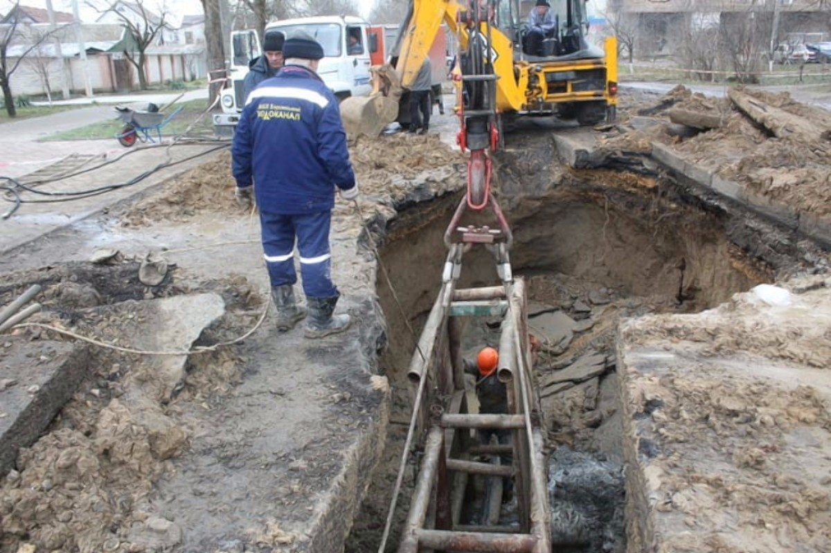 Херсонводоканал,авария,водопровод