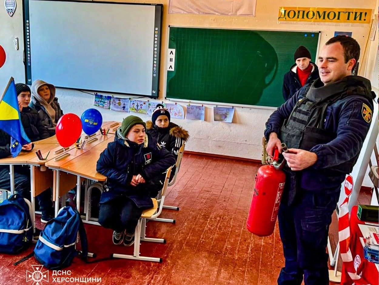 Херсонщина, рятувальники, урок, безпеки, пожежна, критичні, сітуації