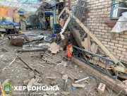 Наслідки російського обстрілу по центральному району Херсона (Фото)