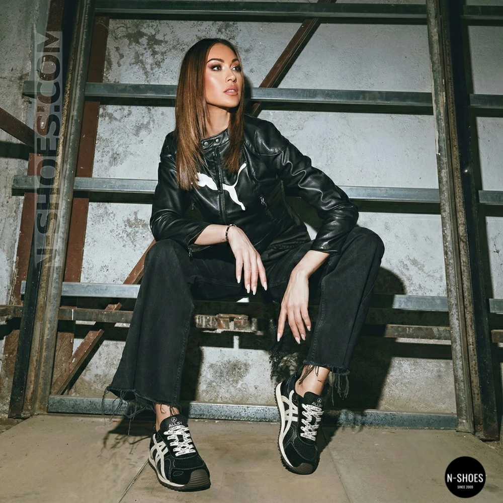 Жіночі чорні кеди Allsy 207876 1609-1 Black Lonza 212543 6170 в стилі Onitsuka Tiger Mexico 66