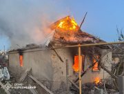 Рятувальники Херсонщини загасили пожежі після ворожих атак  у Білозерці та інших районах