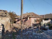 російська армія вдарила по Херсону з безпілотників