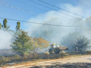 У Наддніпрянському окрузі Херсонської громади ліквідували пожежу після атаки дронів У Наддніпрянському окрузі Херсонської громади ліквідували пожежу після атаки дронів